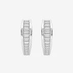 Baguette Lab Grown Diamond Huggie Hoop Earrings