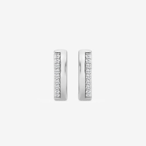 Round Lab Grown Diamond Petite Hoop Earrings