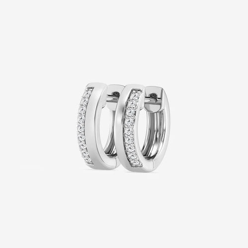 Round Lab Grown Diamond Petite Hoop Earrings