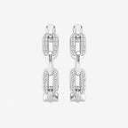 Round Lab Grown Diamond Petite Paperclip Hoop Earrings