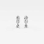 Round Lab Grown Diamond Third Piercing Huggie Hoop Earrings