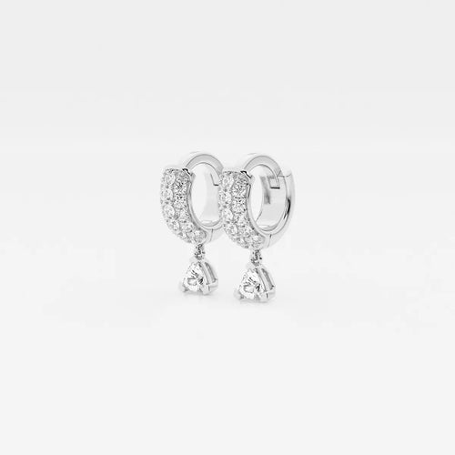 Trillion Lab Grown Diamond Third Piercing Huggie Hoop Earrings