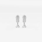 Trillion Lab Grown Diamond Third Piercing Huggie Hoop Earrings