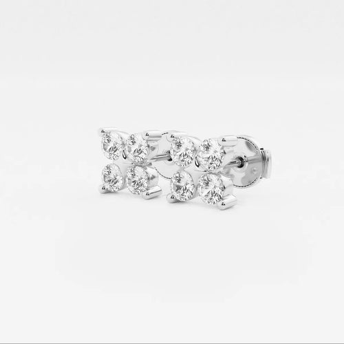 Round Lab Grown Diamond Four-Stone Earrings