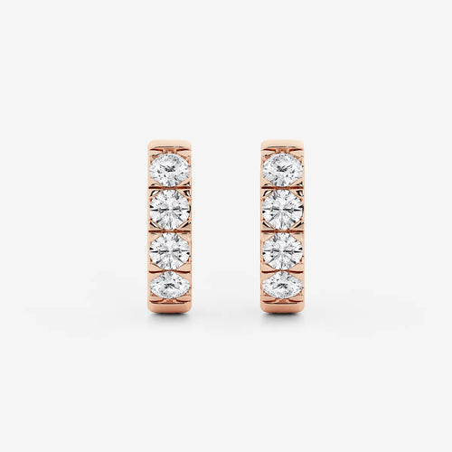 Round Lab Grown Diamond Hoop Earrings