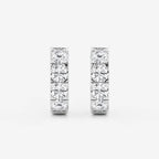 Round Lab Grown Diamond Hoop Earrings