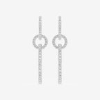 Round Lab Grown Diamond Twisted Drop Earrings