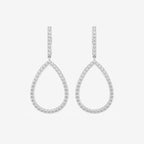 Round Lab Grown Diamond Teardrop Earrings