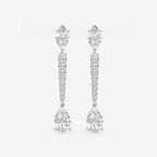 Pear Lab Grown Diamond Drop Earrings