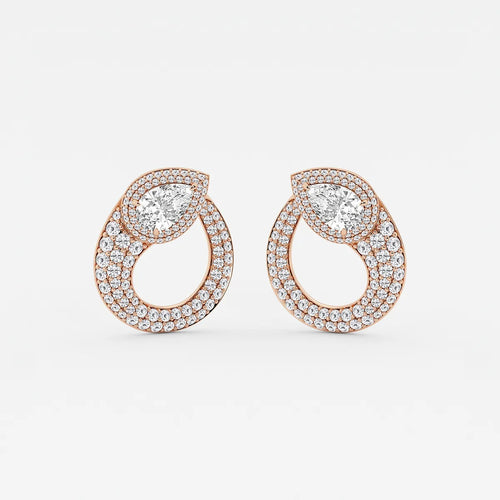 Pear Lab Grown Diamond Earrings