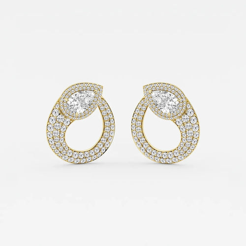 Pear Lab Grown Diamond Earrings