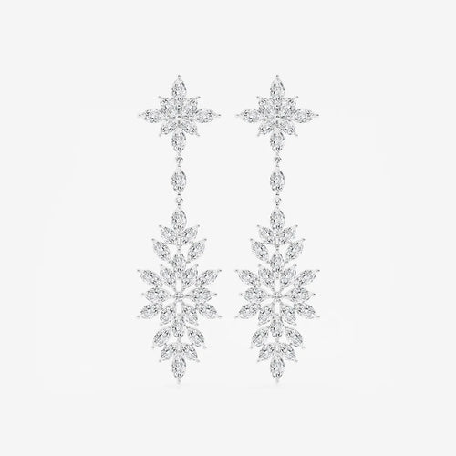 Marquise Lab Grown Diamond Dangle Earrings