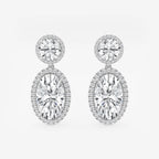 Oval Lab Grown Diamond Drop Earrings