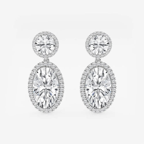 Oval Lab Grown Diamond Drop Earrings