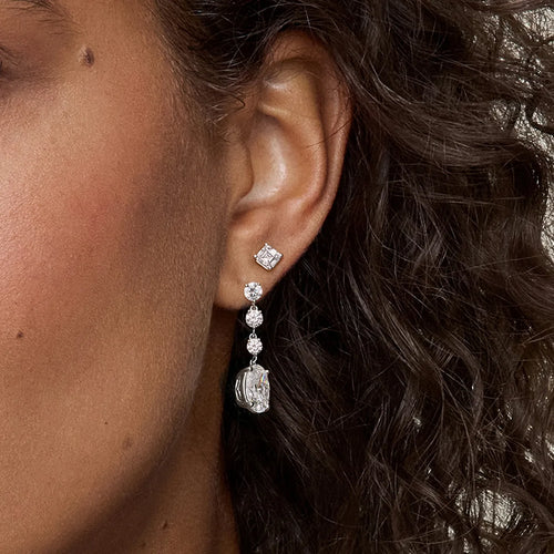 Oval Lab Grown Diamond Drop Earrings