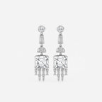 Asscher Lab Grown Diamond Drop Earrings