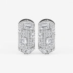 Multi-Shape Lab Grown Diamond Pave Scatter Hoop Earrings