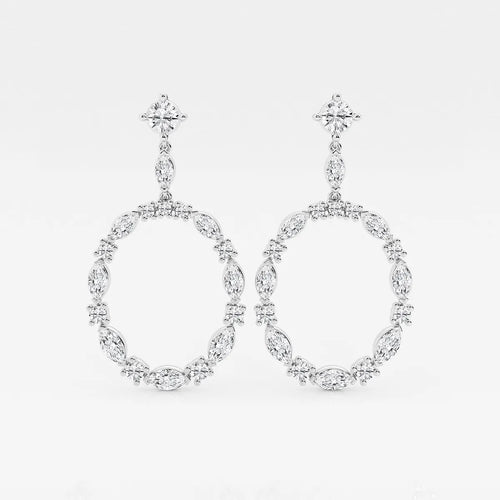 Marquise Lab Grown Diamond Drop Earrings