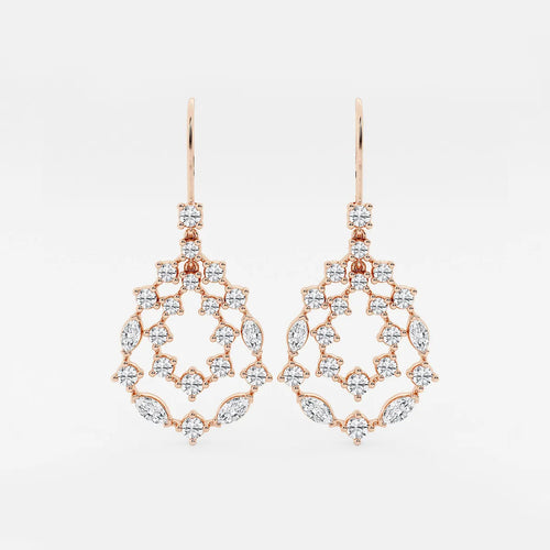 Marquise Lab Grown Diamond Drop Earrings