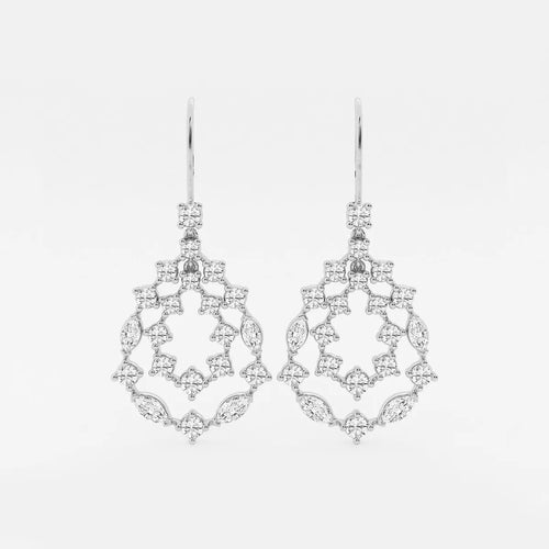 Marquise Lab Grown Diamond Drop Earrings