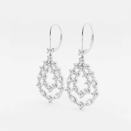 Marquise Lab Grown Diamond Drop Earrings