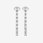 Emerald Lab Grown Diamond Graduated Dangle Earrings