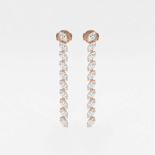 Marquise Lab Grown Diamond Dangle Earrings