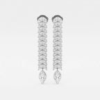 Marquise Lab Grown Diamond Double Row Dangle Earrings