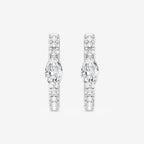 Marquise Lab Grown Diamond Petite Huggie Hoop Earrings