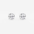 Round Colorless (E-F) Lab Grown Diamond Certified Stud Earrings