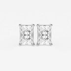Radiant Lab Grown Diamond Four Prong Stud Earrings