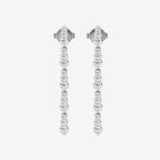 Round Lab Grown Diamond Graduated Dangle Earrings