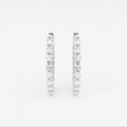 Oval Lab Grown Diamond Inside Out Hoop Earrings