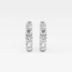 Round Lab Grown Diamond Huggie Hoop Earrings
