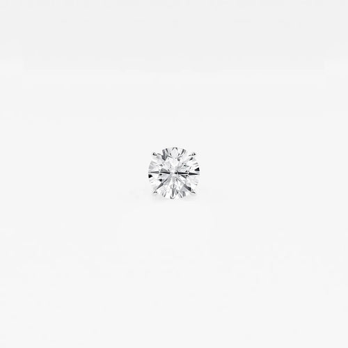 Round Colorless Lab Grown Diamond Certified Single Stud Earring