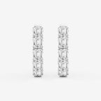 Emerald Lab Grown Diamond Inside Out Hoop Earrings