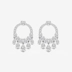 Pear Lab Grown Diamond Dangle Earrings