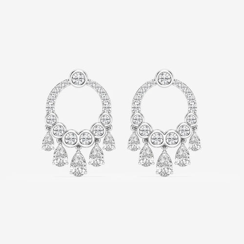 Pear Lab Grown Diamond Dangle Earrings