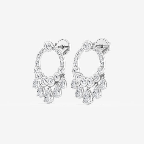 Pear Lab Grown Diamond Dangle Earrings