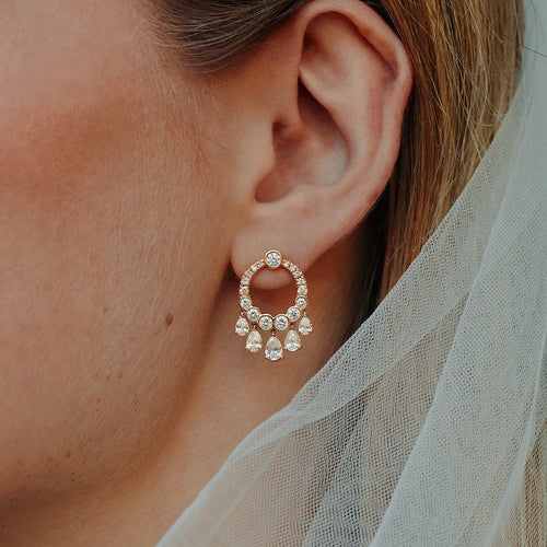 Pear Lab Grown Diamond Dangle Earrings