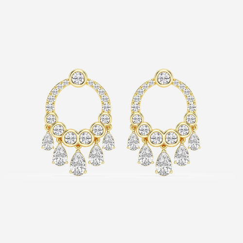 Pear Lab Grown Diamond Dangle Earrings