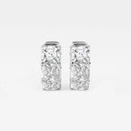 Asscher Lab Grown Diamond Huggie Hoop Earrings