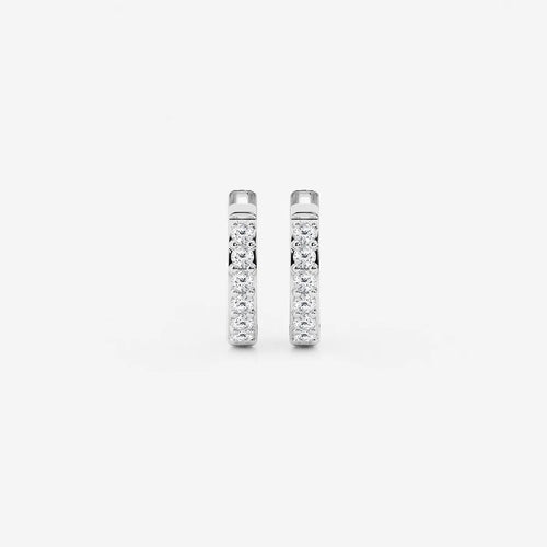 Round Lab Grown Diamond Hoop Earrings