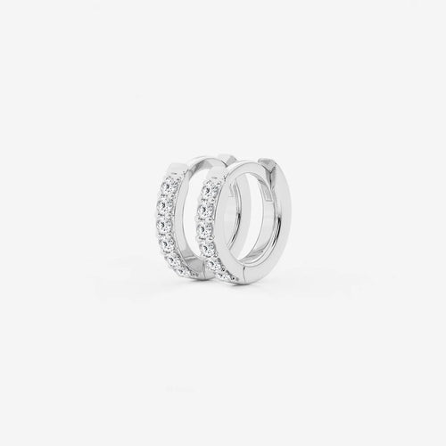 Round Lab Grown Diamond Hoop Earrings