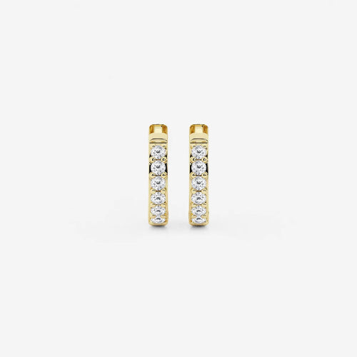 Round Lab Grown Diamond Hoop Earrings