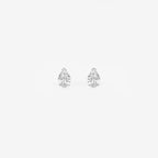 Pear Lab Grown Diamond Solitaire Certified Stud Earrings
