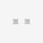 Princess Lab Grown Diamond Solitaire Certified Stud Earrings