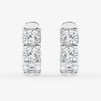 Cushion Lab Grown Diamond Huggie Hoop Earrings
