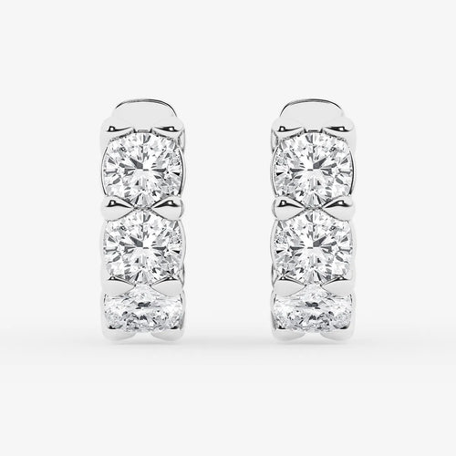 Cushion Lab Grown Diamond Huggie Hoop Earrings