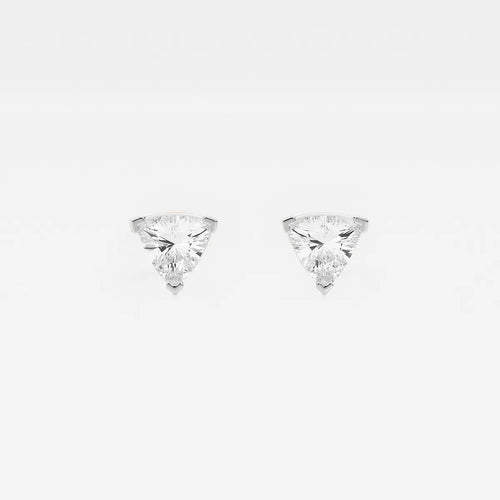 Trillion Lab Grown Diamond Certified Stud Earrings